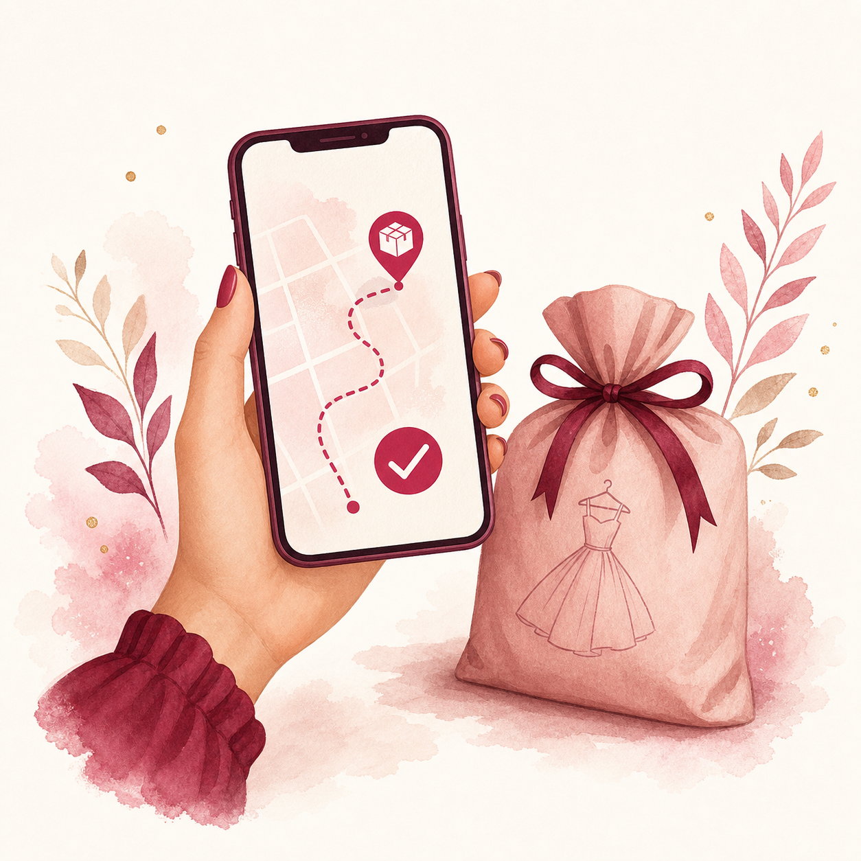 Order tracking illustration